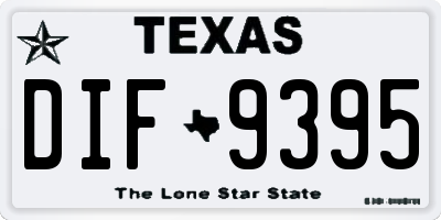 TX license plate DIF9395