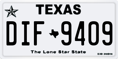 TX license plate DIF9409