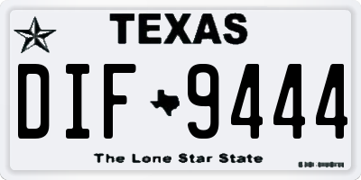 TX license plate DIF9444