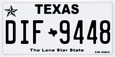 TX license plate DIF9448