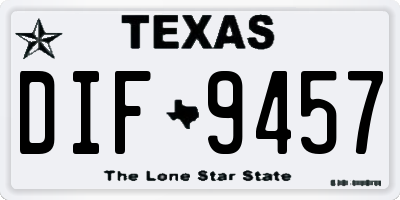 TX license plate DIF9457