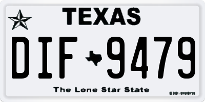 TX license plate DIF9479