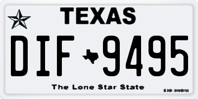 TX license plate DIF9495