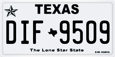 TX license plate DIF9509