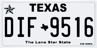 TX license plate DIF9516