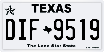 TX license plate DIF9519