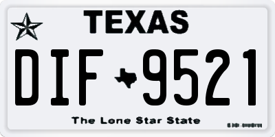 TX license plate DIF9521