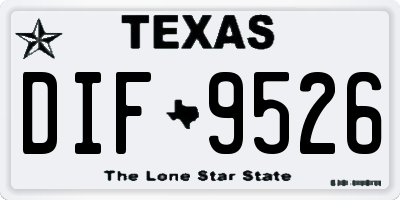 TX license plate DIF9526