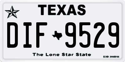 TX license plate DIF9529