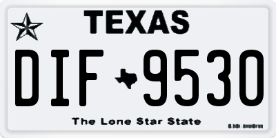 TX license plate DIF9530