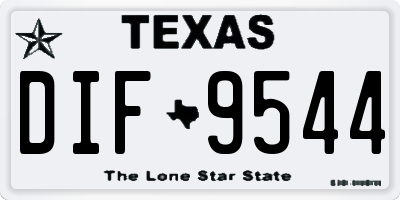 TX license plate DIF9544