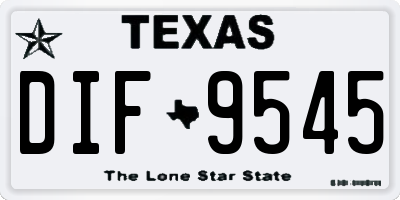 TX license plate DIF9545