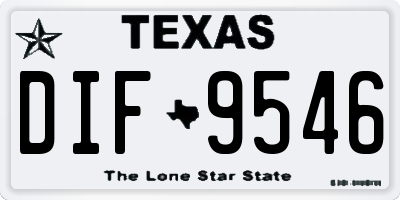 TX license plate DIF9546