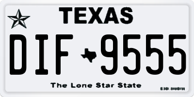 TX license plate DIF9555
