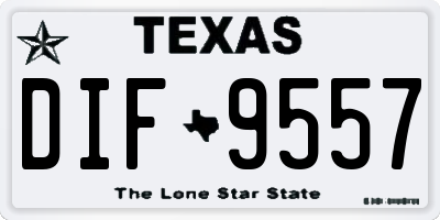 TX license plate DIF9557