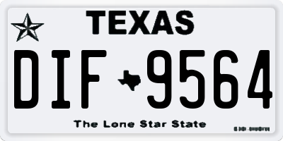 TX license plate DIF9564