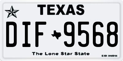 TX license plate DIF9568