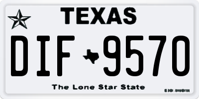 TX license plate DIF9570