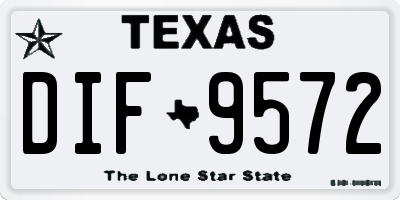 TX license plate DIF9572
