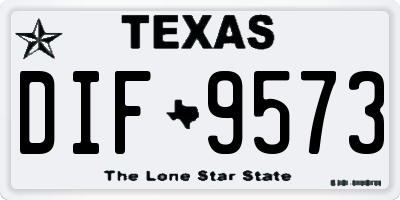 TX license plate DIF9573