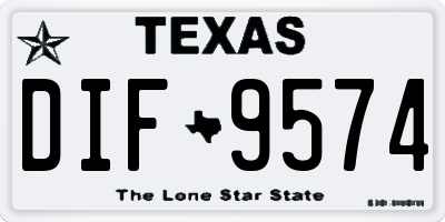TX license plate DIF9574