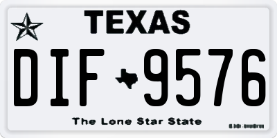 TX license plate DIF9576