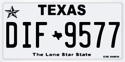 TX license plate DIF9577