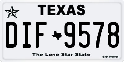 TX license plate DIF9578