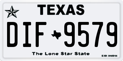 TX license plate DIF9579