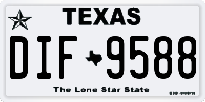 TX license plate DIF9588