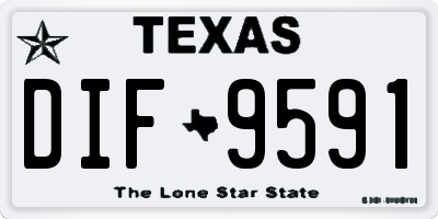 TX license plate DIF9591