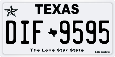 TX license plate DIF9595
