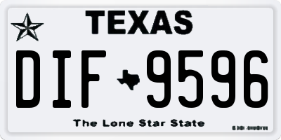 TX license plate DIF9596