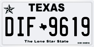 TX license plate DIF9619