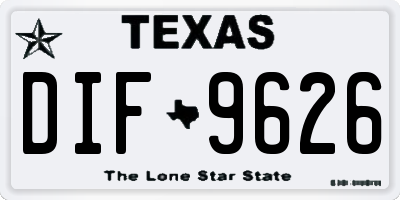 TX license plate DIF9626
