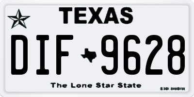TX license plate DIF9628