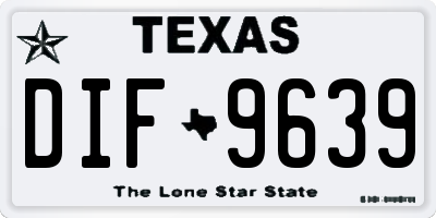 TX license plate DIF9639