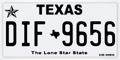 TX license plate DIF9656