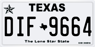 TX license plate DIF9664