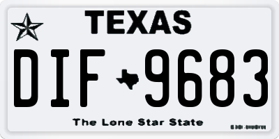 TX license plate DIF9683