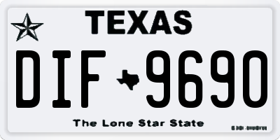 TX license plate DIF9690