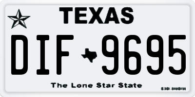 TX license plate DIF9695