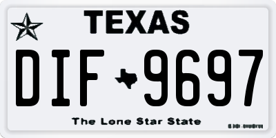 TX license plate DIF9697