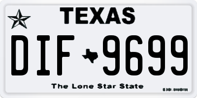 TX license plate DIF9699