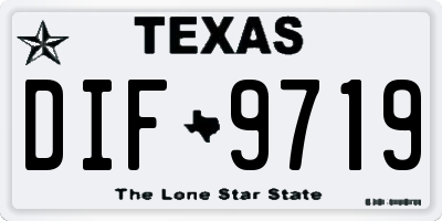 TX license plate DIF9719