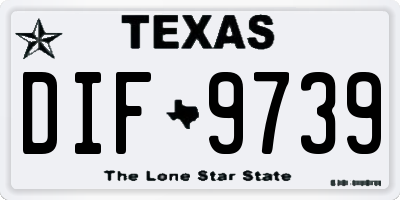 TX license plate DIF9739