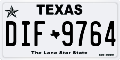 TX license plate DIF9764