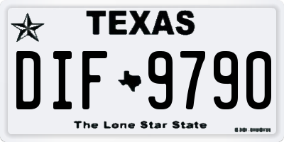 TX license plate DIF9790