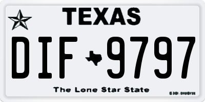 TX license plate DIF9797