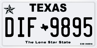 TX license plate DIF9895